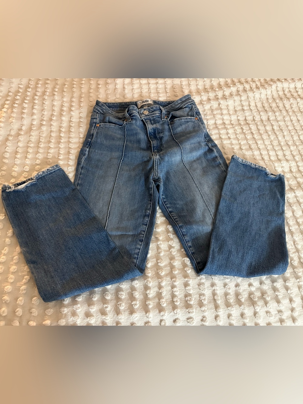 PAIGE Sarah Straight Ankle Blue Jeans